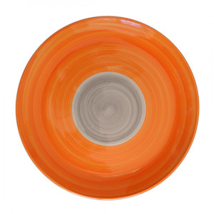 Тарелка 270 мелкая оранжево-серая D-OG