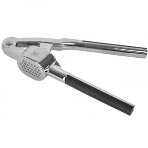 Чесночница металл овальная с черной ручкой