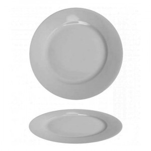 Тарелка 242 мм с бортом белая HR1164