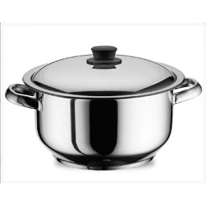 Кастрюля 12 л Home Perfect нержавейка металлической крышкой