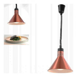 Коничическая лампа для подогрева блюд с регулируемой высотой медная 273876