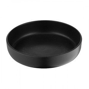 Тарелка суповая Ardesto Trento, 21,5 см, черная, керамика