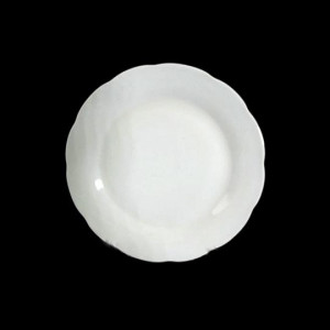 Тарелка 230 мм №9 мелкая белая резной край
