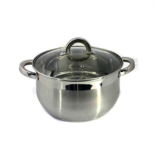 Кастрюля 3 л нержавейка стеклянная крышка ZB-3S