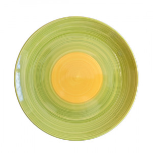 Тарелка 270 мелкая зелено-желтая D-GY