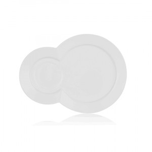 Блюдце 24*18 см фарфор/белий Ardesto AR3705