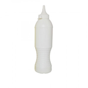 Бутылка 500 пластиковая с носиком и колпачком белая