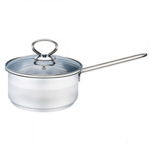 Ковш 1.5 л нержавейка со стекляной крышкой