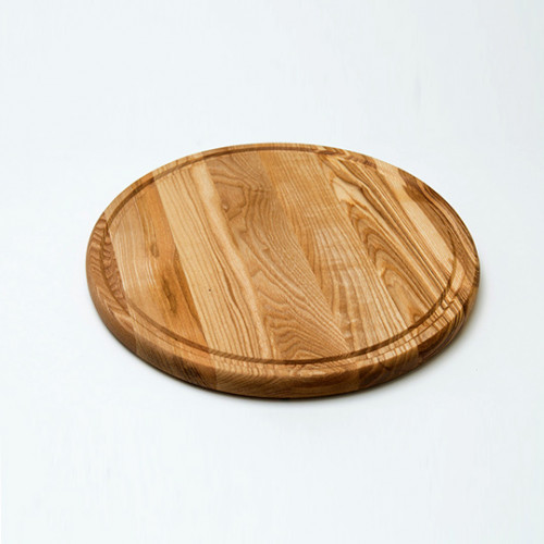 Доска деревянная круглая со сточным желобом 240*20ДП240