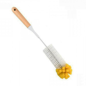 Ершик с губкой д/мойки бутылок L 39 см Вуд