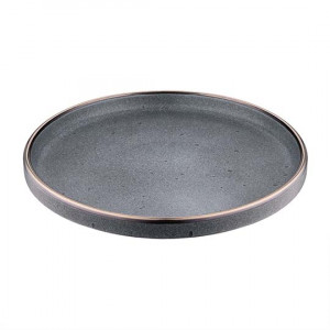 Тарелка 19,6 см десертная Ardesto Fasano керамика темно-серая AR0319FDG