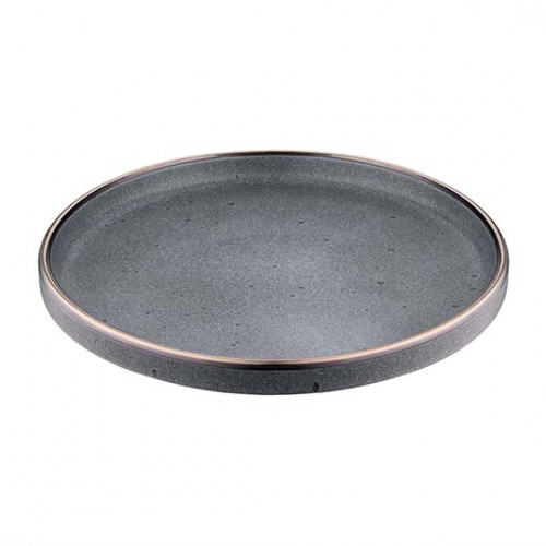 Тарелка 19,6 см десертная Ardesto Fasano керамика темно-серая AR0319FDG